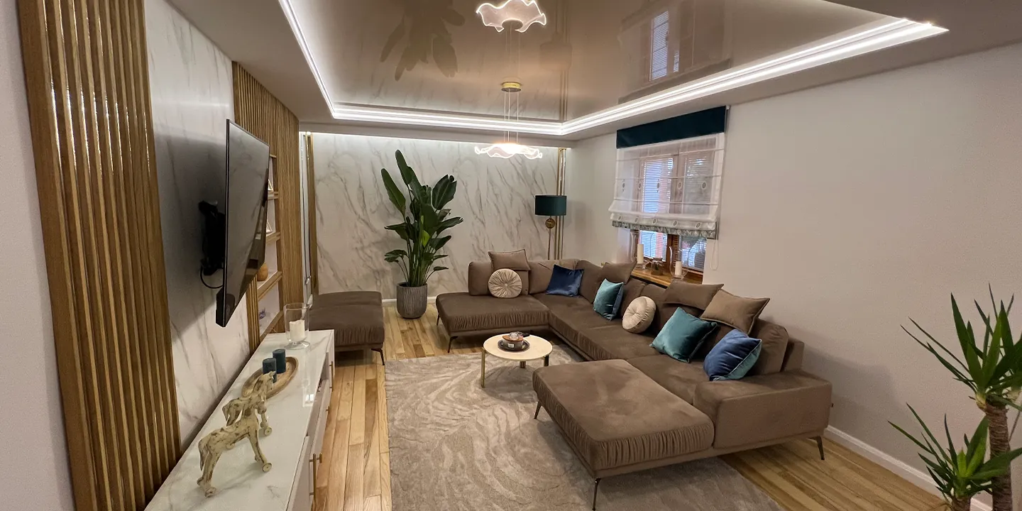 Ekskluzywnie wykończony salon — realizacja HouseStar